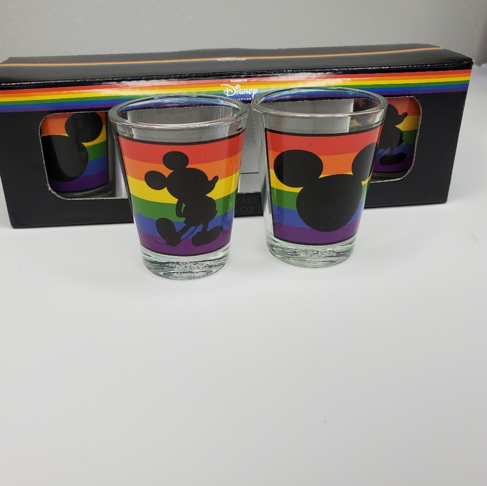 HAPPY PRIDE!!!! Mickey Mouse Shot Glasses Rainbow 🌈 Collection
